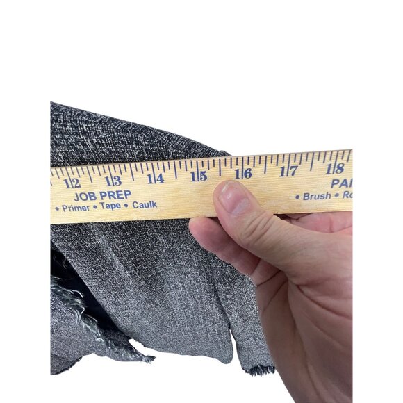 Vintage SEV Women's Wool Blend Cropped Jacket Fringe Trim Open Front Neutral - Picture 5 of 14